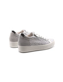 Sneaker in vera pelle con zip donna