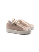 Sneaker in vera pelle con zip donna