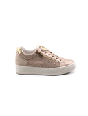 Sneaker in vera pelle con zip donna