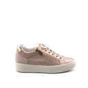 Sneaker in vera pelle con zip donna