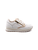 Sneaker platform in vera pelle con zip