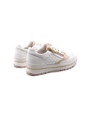 Sneaker platform in vera pelle con zip