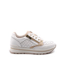 Sneaker platform in vera pelle con zip