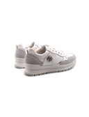 Sneaker platform da donna in vera pelle