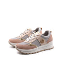 Sneaker platform da donna in vera pelle