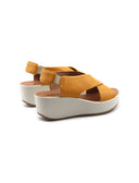 Sandalo zeppa made in Italy in pelle