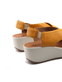 Sandalo zeppa made in Italy in pelle