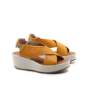 Sandalo zeppa made in Italy in pelle
