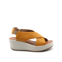 Sandalo zeppa made in Italy in pelle