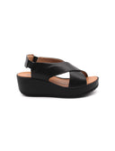 Sandalo zeppa made in Italy in pelle