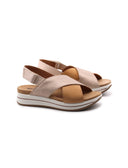 Sandalo platform made in Italy in pelle