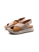 Sandalo platform made in Italy in pelle