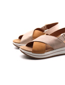 Sandalo platform made in Italy in pelle