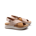 Sandalo platform made in Italy in pelle