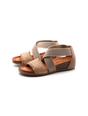 Sandalo zeppa con plantare Memory Foam