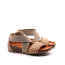 Sandalo zeppa con plantare Memory Foam