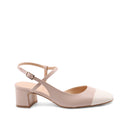 Decolleté slingback bicolor punta tonda