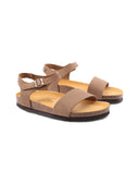 Sandalo in nabuk da donna
