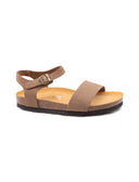 Sandalo in nabuk da donna