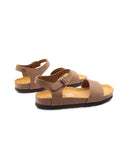 Sandalo in nabuk da donna
