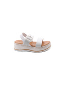 Sandalo in pelle con elastico bimba