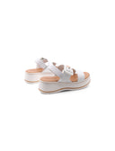 Sandalo in pelle con elastico bimba