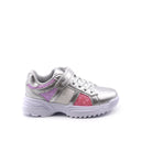 Sneaker metallizzata con glitter bimba