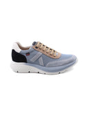 Sneaker da uomo in pelle e tessuto