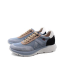 Sneaker da uomo in pelle e tessuto