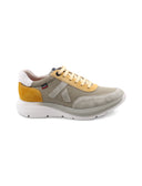 Sneaker da uomo in pelle e tessuto
