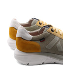 Sneaker da uomo in pelle e tessuto