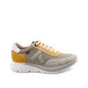 Sneaker da uomo in pelle e tessuto