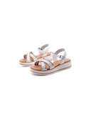 Sandalo bianco in pelle da bimba