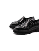 Mocassino donna con frange e borchiette