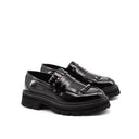 Mocassino donna con frange e borchiette