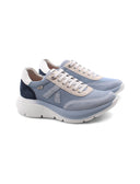Sneaker donna con dettagli scamosciati