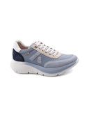 Sneaker donna con dettagli scamosciati