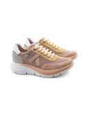 Sneaker donna con dettagli scamosciati