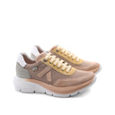 Sneaker donna con dettagli scamosciati