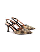 Décolleté slingback in rafia donna