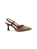 Décolleté slingback in rafia donna