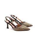 Décolleté slingback in rafia donna