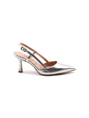 Décolleté metallizzata slingback donna