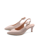 Décolleté slingback in pelle da donna