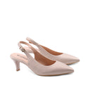 Décolleté slingback in pelle da donna
