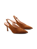 Décolleté slingback scamosciata donna