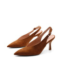 Décolleté slingback scamosciata donna
