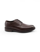 Stringata derby marrone in pelle uomo