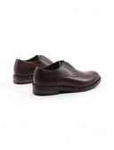 Stringata derby marrone in pelle uomo