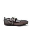 Ballerina mary jane in rete da donna